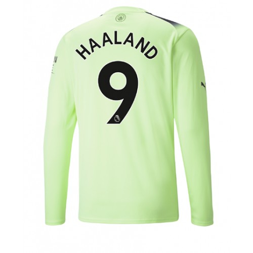 Fotbalové Dres Manchester City Erling Haaland #9 Alternativní 2022-23 Dlouhý Rukáv